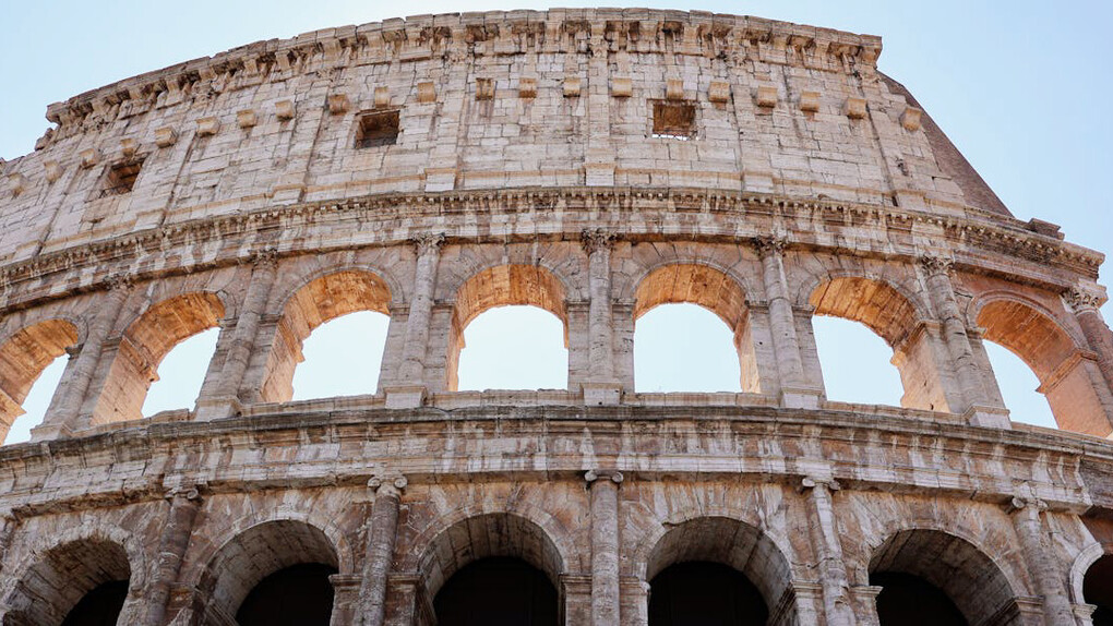 The Colosseum in Rome, Italy, the elliptical amphitheatre in the centre of Rome, Italy, that was built in AD 70-80, is the largest ancient amphitheatre ever built and the largest standing amphitheatre in the world
