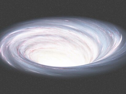 A swirling wormhole in the dark reaches of the universe