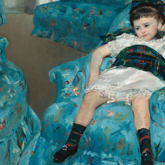 Mary Cassatt, Little girl in a blue armchair (detail), 1878. Courtesy of the National Gallery of Art