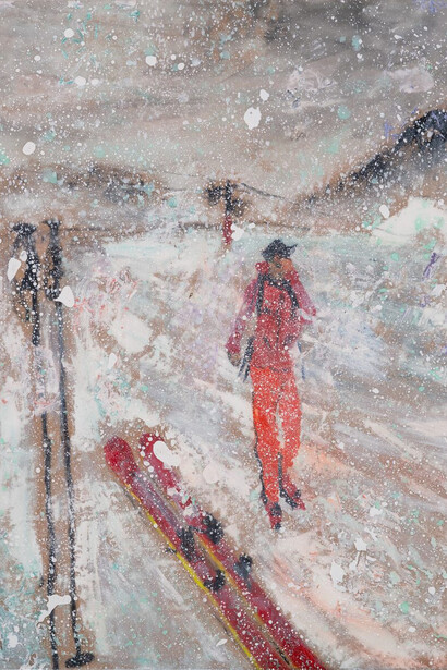 Darius Yektai, Snow on top of Valorcine, 2024. Courtesy of Grenning Gallery
