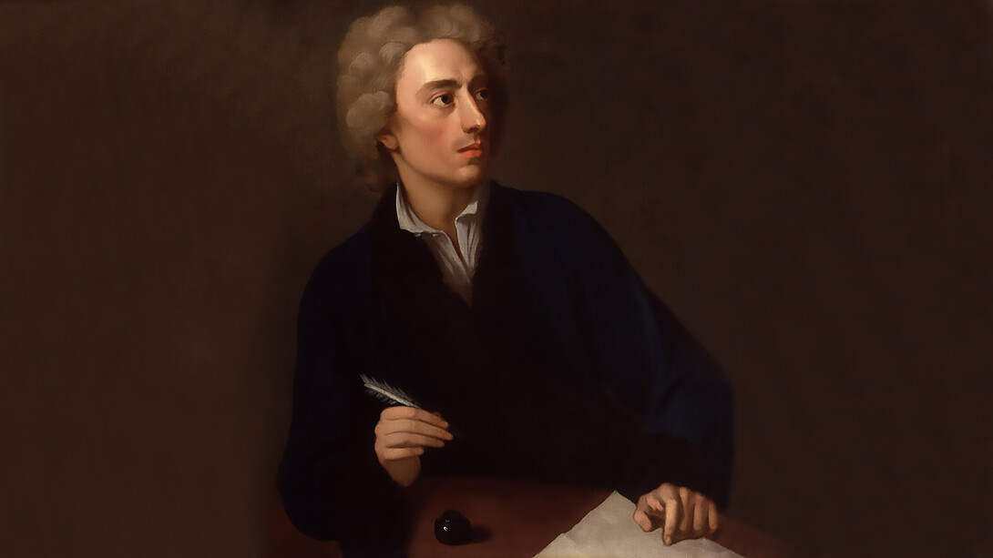 Alexander Pope (21 May 1688 – 30 May 1744) is generally regarded as the greatest English poet of the eighteenth century, portrait by Michael Dahl