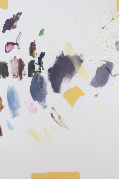 Ida Tursic & Wilfried Mille, ABS020, 2015, UV ink and oil on canvas, 250 x 200 x 5 cm, Courtesy of the artist and Galerie Max Hetzler, Berlin | Paris © Ida Tursic & Wilfried Mille