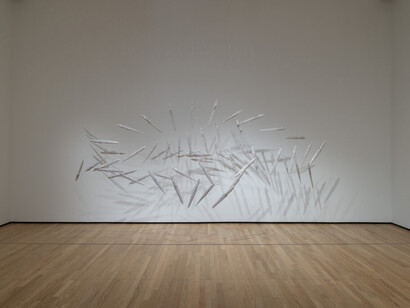 Nicholas Galanin, Exist in the width of a knife's edge, exhibition view. Courtesy of The Baltimore Museum of Art