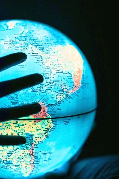 A globe representing global identities instead of national ones