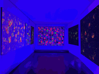 Marco Adamo, L’arte nel Pallone, exhibition view. Courtesy of Contini Art Gallery