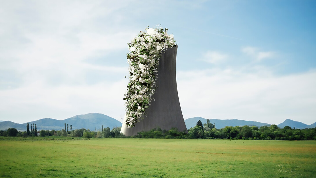Transforming waste into beauty, the Wasteless concept showcases a blossoming bouquet inspired by thermal power plants