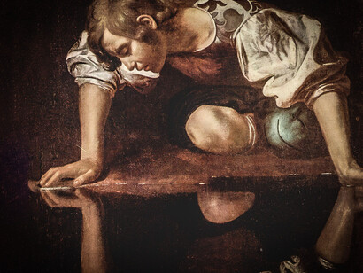 Narcisse, Le Caravage, 16e siècle. Penser à la vanité, au narcissisme, fait percevoir les destructeurs d’humanité