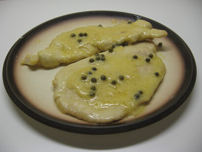 Scaloppine alla senape e pepe verde