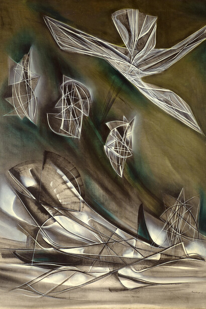 Jimmy Ernst, Move on up a little higher, 1947. Courtesy of Weinstein Gallery