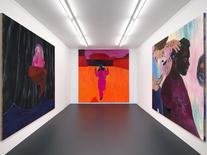 Florian Krewer, Strike the dust, exhibition view. Courtesy of Michael Werner Gallery