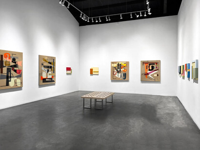 Rose Masterpol and Connie Goldman, Geometric dialogues, exhibition view. Courtesy of Nüart Gallery