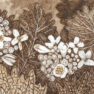 Margot Glass, Garlic mustard (detail), 2026. Courtesy of Kenise Barnes Fine Art