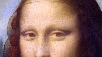 Leonardo da Vinci, Gioconda, 1603, dettaglio degli occhi. Louvre, Parigi, Francia