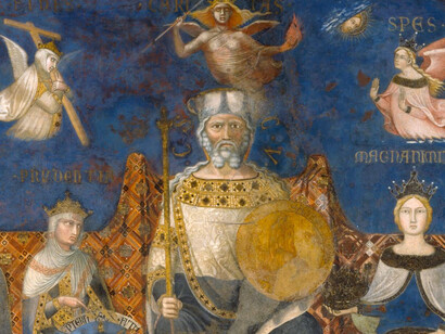 Detalle de la «Alegoría del buen y mal gobierno y sus efectos», Ambrogio Lorenzetti