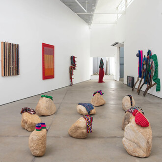 Antonio Pichillá, Geometría intercultural, exhibition view. Courtesy of Luciana Brito Gallery