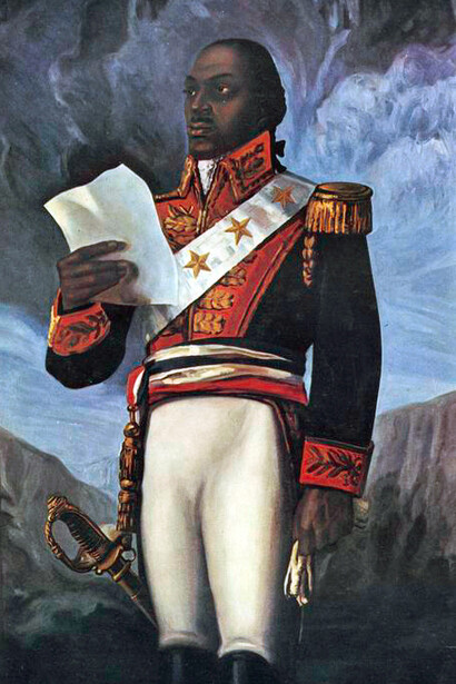 Toussaint Louverture, el dirigente más importante de la revolución haitiana, con lo que sentó las bases para la erradicación de la esclavitud en Haití y el mundo entero