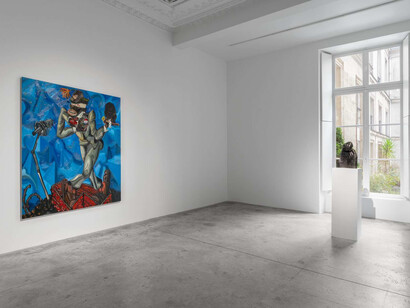 Jameson Green, Look back, and smile on perils past, exhibition view. Courtesy of Almine Rech