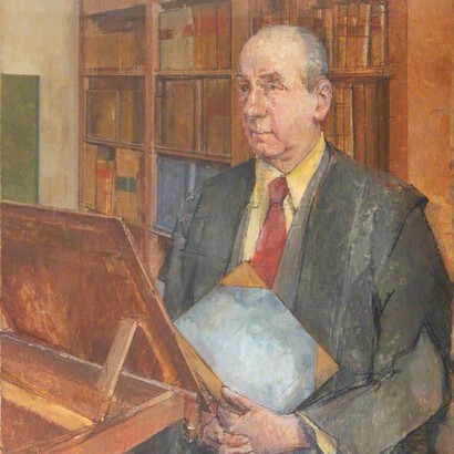 William Menzies Coldstream (1908–1987) Portrait of Robert Shackleton (1977). Copyright the estate of the artist/ Bodleian Libraries