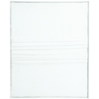 Piero Manzoni, Achrome, 1958, Kaolin and creased canvas, 21 11/16 x 17 11/16 inches (55 x 45 cm) © Fondazione Piero Manzoni, Milan / Piero Manzoni Foundation, Milan.