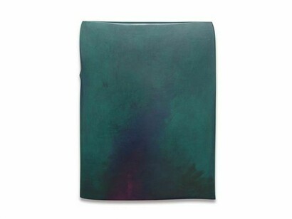 Robert Yasuda, Trace, 2013, acrylic on fabric on wood, 39 x 30 inches