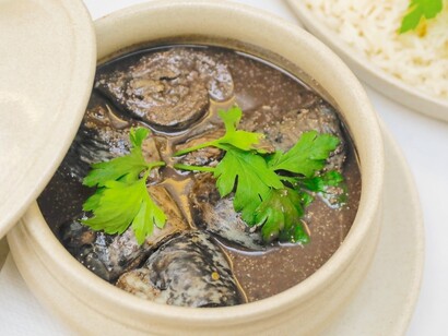 Arroz de lampreia em tigela