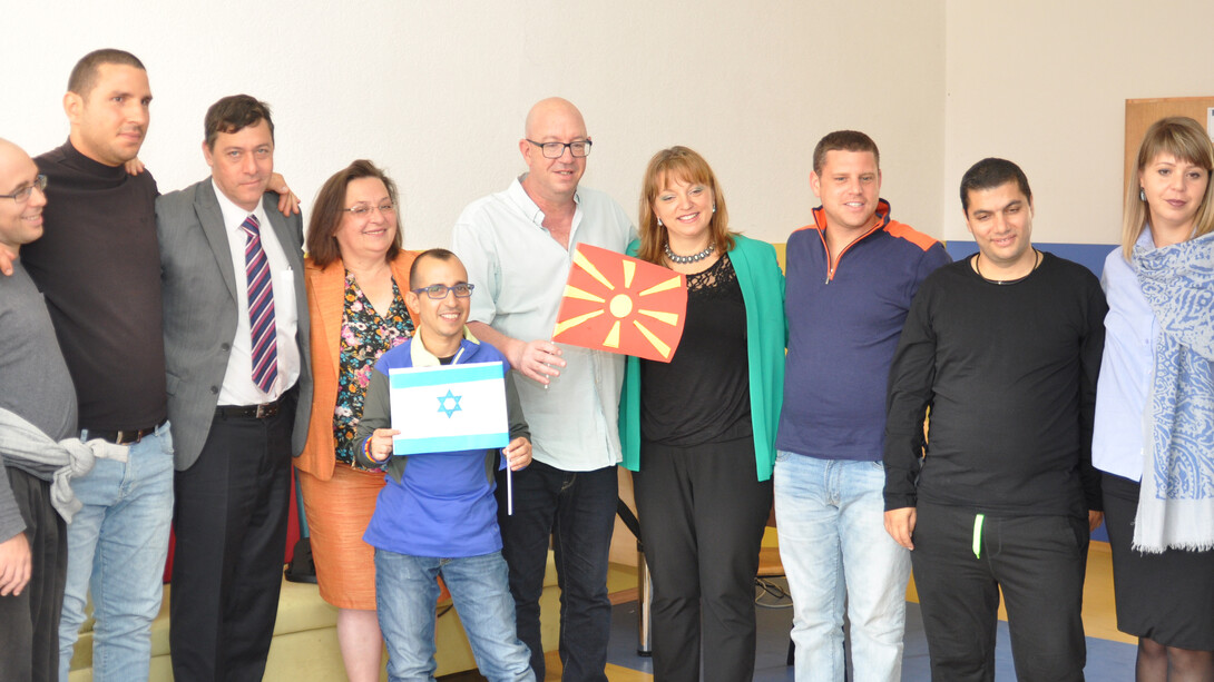 The Israeli group with Ambassador Oryan and the local stuff of the "Koco Racin" Institute. Credit for the photos: Pierre Lavi - Lavi P. Enterprises LTD.