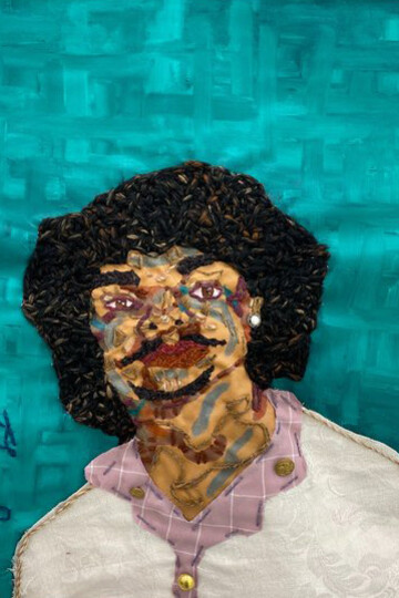 Josie Love Roebuck, He is biracial: 14% England and Northwestern Europe, 9% Benin and Togo, and 6% Ivory Coast and Ghana, 2022. Courtesy of LatchKey Gallery