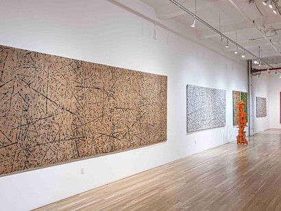 Installation view of Infinite Relation: Young-Sup Han, Sylvia Wald and Po Kim Gallery, New York City (November 16, 2023–February 10, 2024)