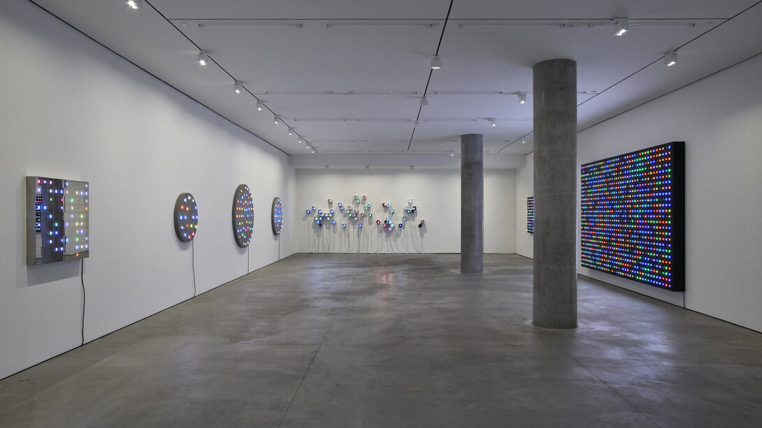 Tatsuo Miyajima, Many lives, exhibition view. Courtesy of Lisson Gallery