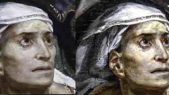 Eugène Delacroix (1798-1863). "La masacre de Quíos". 1824, óleo sobre lienzo. Masacre perpetrada por los otomanos contra la población griega de la isla de Quíos, en abril de 1822. Museo del Louvre, Paris, Francia