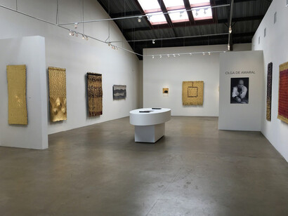 Olga de Amaral, Exhibition view. Courtesy of Latin American Masters