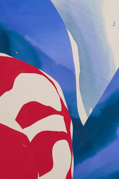 Heather Day, Indigo split, 2024. Courtesy of Berggruen Gallery