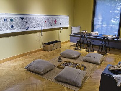 Archaics. The lithuanian folk art of the 18th – 20th c., exhibition view. Courtesy of M. K. Čiurlionis National Museum of Art
