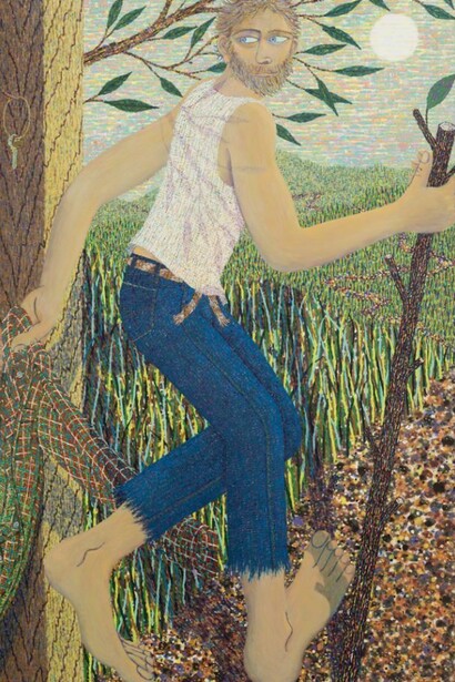 Benjamin Degen, Kleos, 2013, Oil on canvas over panel, 72 x 48 in. Courtesy: Susan Inglett Gallery, NYC.