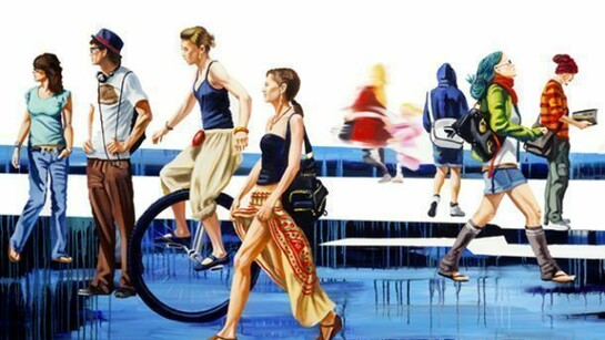 Corrado Zeni, Generation why II, Oil on canvas, 2013, 120 x 220 cm