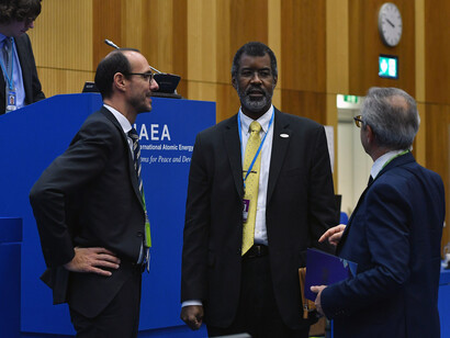 Different government officials talking at the 2019 International Conference on Climate Change