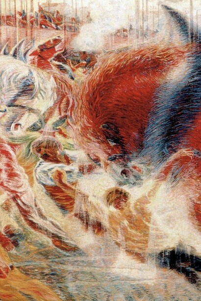 Umberto Boccioni, "La città che sale", 1912, Museum of Modern Art di New York, USA