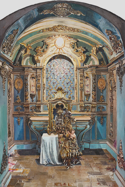 André Griffo, The suppression of the saint by ornament IV, 2024. Courtesy of Nara Roesler Gallery