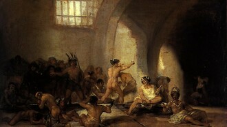 Francisco Goya, "Casa de locos" 1815-1819, Real Academia de Bellas Artes de San Fernando, Madrid, España