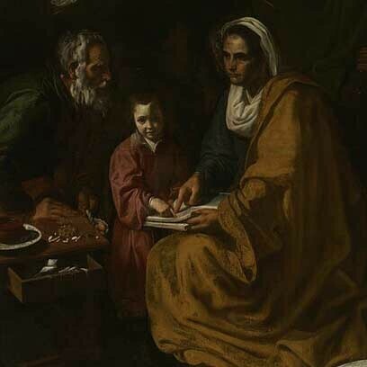 «La educación de la Virgen» (1618), atribuido a Velázquez