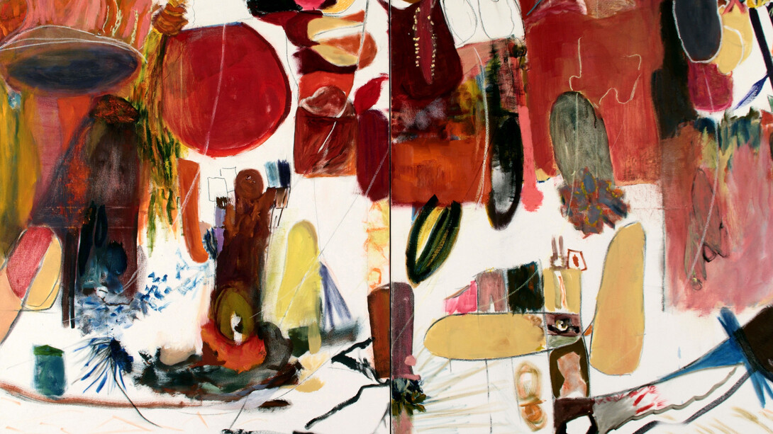 Sumayyah Samaha, Anonymous red, 2022. Courtesy of Leila Heller Gallery