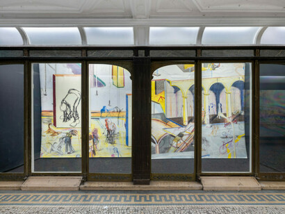 Yann Kebbi, Chantier, exhibition view. Courtesy of Fondation Cartier. Photo by Martin Argyroglo