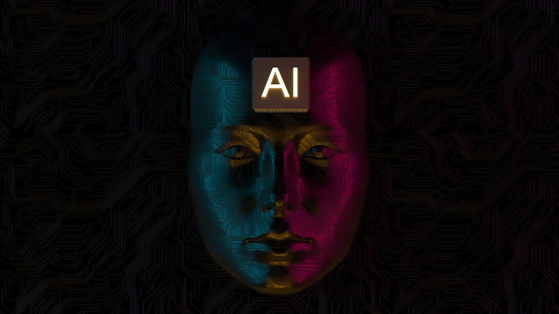 A cloud-based AI with a robotic face