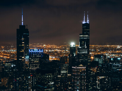Chicago city skyline, Chicago, Illinois, USA