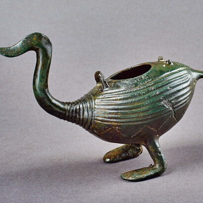 Bird-shaped lamp made of bronze, Bronze Age, 1200–900 BCE. Courtesy of the Hungarian National Museum and the Canadian Museum of History