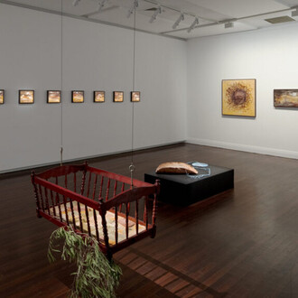 Emily Rose, What mothers carry, exhibition view. Courtesy of Goolugatup Heathcote
