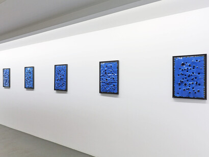 Kevin Rouillard, Crafted lines: echoes and assemblage, exhibition view. Courtesy of Xippas Gallery