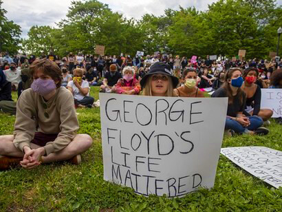 Protesters against racisms in 2020