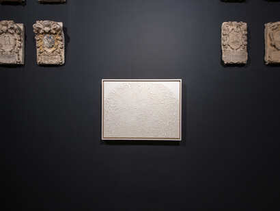 Alberto Burri, Cretto, 1974, Acrovinilico su cellotex, cm 76,5 x 101, Fondazione Palazzo Albizzini Collezione Burri