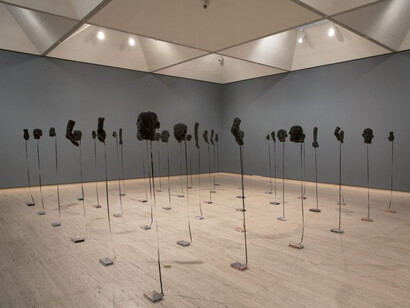 Various artists, What does the jukebox dream of? exhibition view. Courtesy of the Art Gallery of New South Wales stands